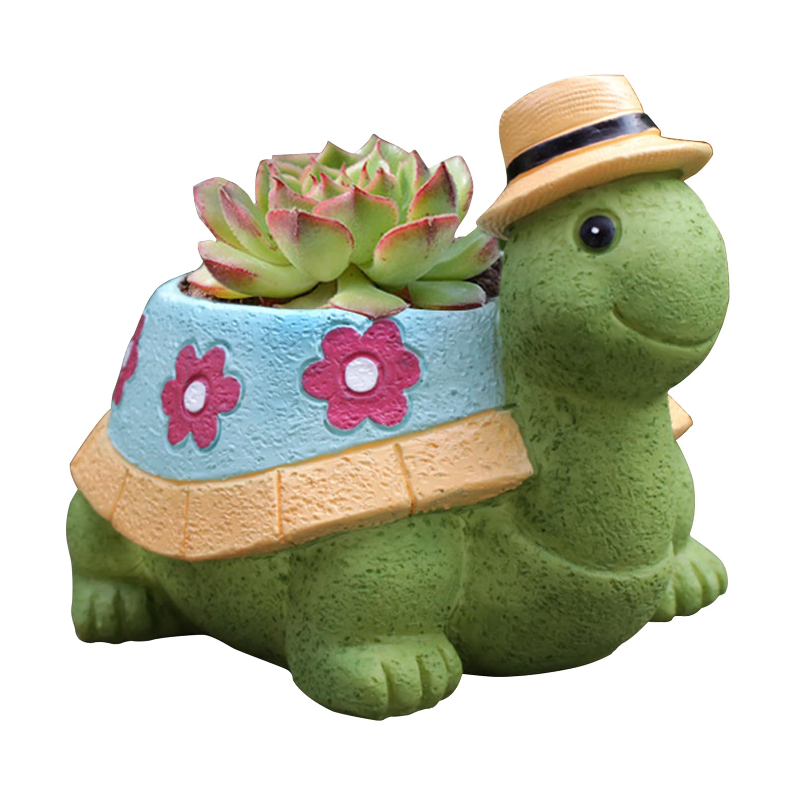Hunya Standard Turtle Planter, Cute Turtle Plant Pot, Turtle Pot, Resin Animal Planter, With Drainage, Funny Plant Pot, Tortoise Unique Plant