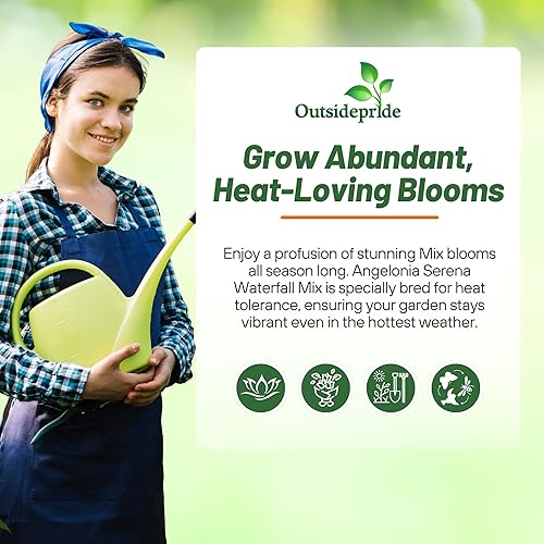 Miniatura 9 de Outsidepride Serena Waterfall Mix Angelonia Snapdragon Seeds para plantar, 15 piezas de semillas de flores perennes, aptas para polinizadores,