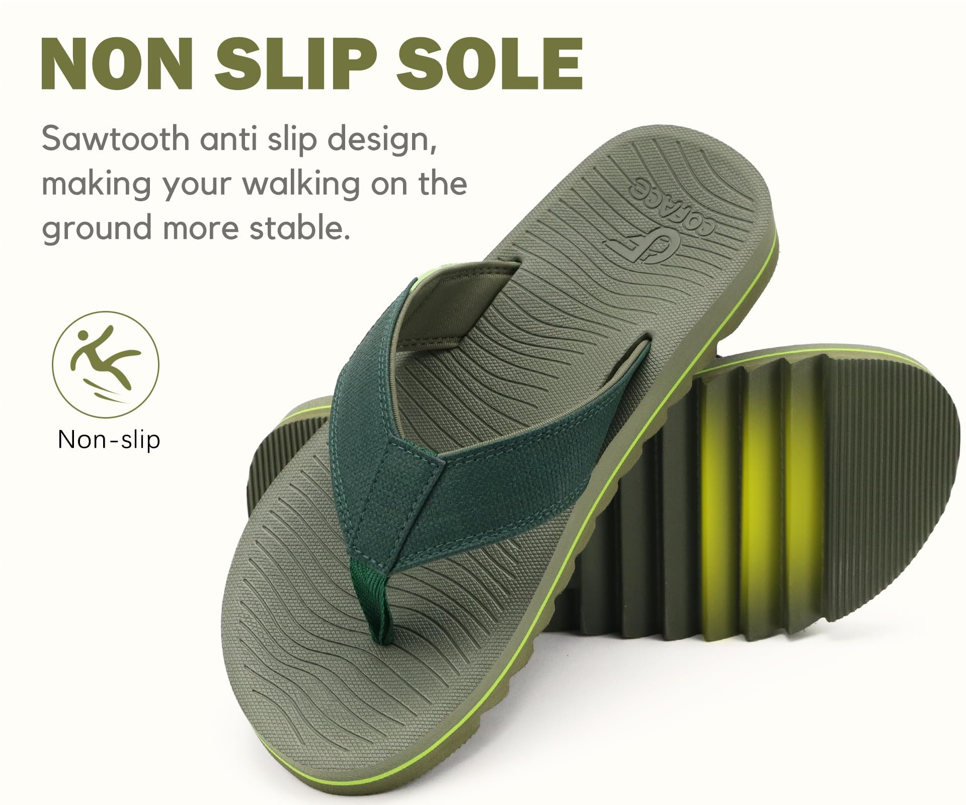 COFACE Tongs Homme Mode Confortable Sandales Soutien été Flip Flop Chaussures de Plage Piscine