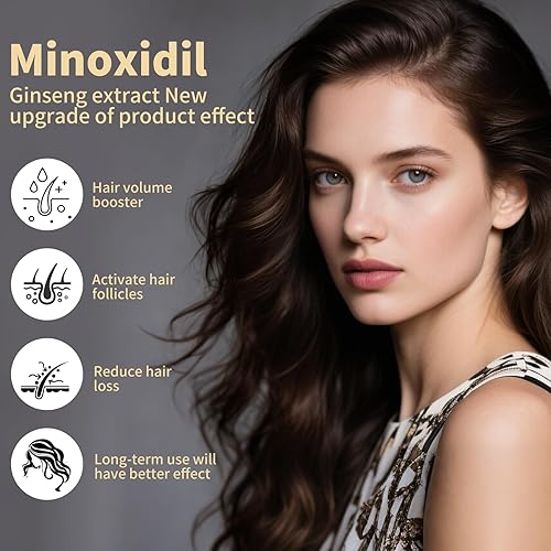 Miniatura 3 de Minoxidil Solución tópica al 5% para hombres, tratamiento de crecimiento del cabello extra fuerte, solución sin perfume para cuero cabelludo sin