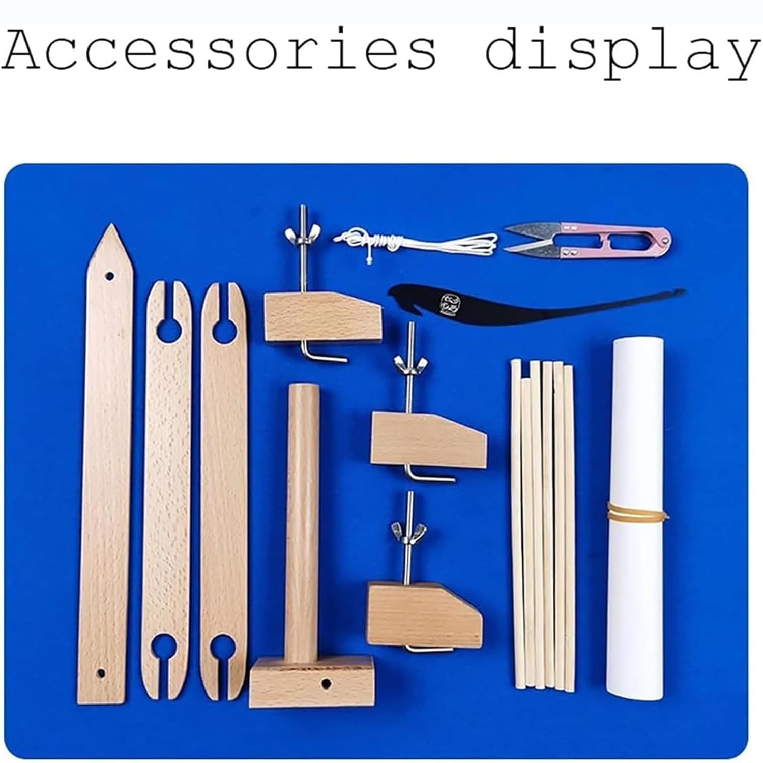 TsoLay Telar De Madera De Sobremesa, Máquina De Tejer Manual DIY, No Plegable/Densidad Ajustable/Ancho Máximo De Tejido 20cm, para Asientos De Té, Posavasos, Salvamanteles, Bolsas De Tela