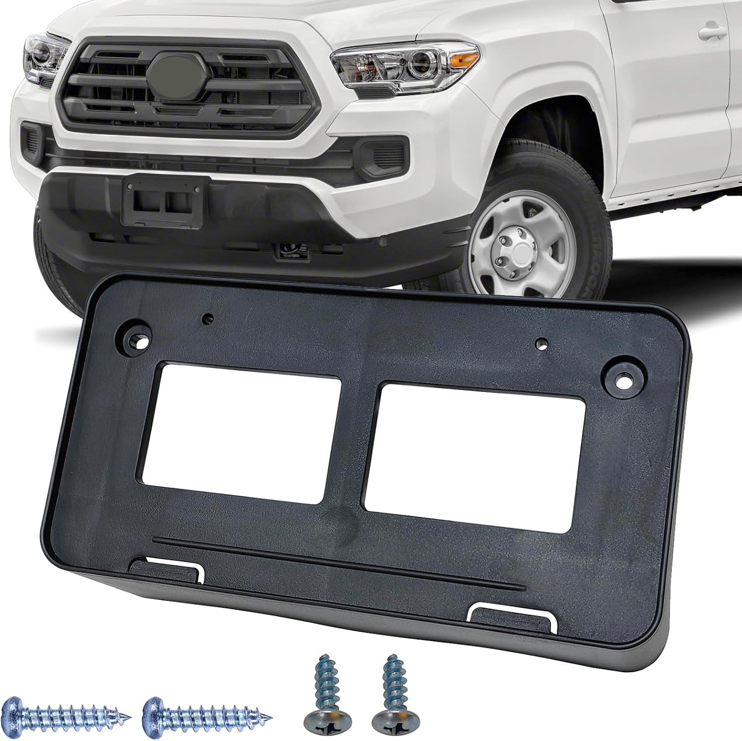 Front License Plate Frame Tag Mounting Bracket Holder Fits for 2016 2017 2018 2019 2020 2021 2022 2023 Toyota Tacoma Replace 7510104011 TO1068134