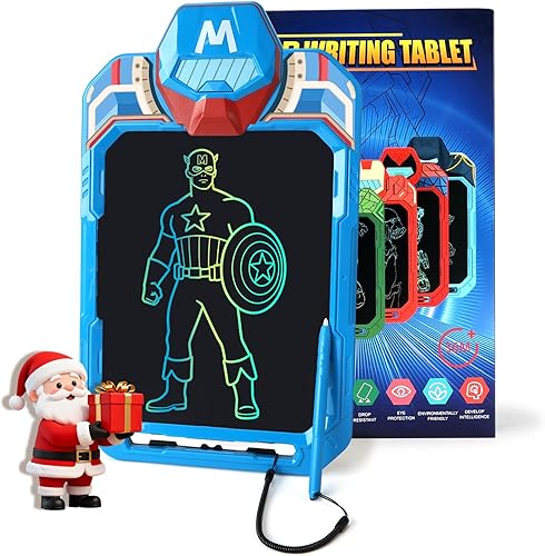 Tableta de escritura LCD para niños de 10 pulgadas, tablero de dibujo Captain M Hero para niños de 3, 4, 5, 6, 7, almohadilla de dibujo borrable con