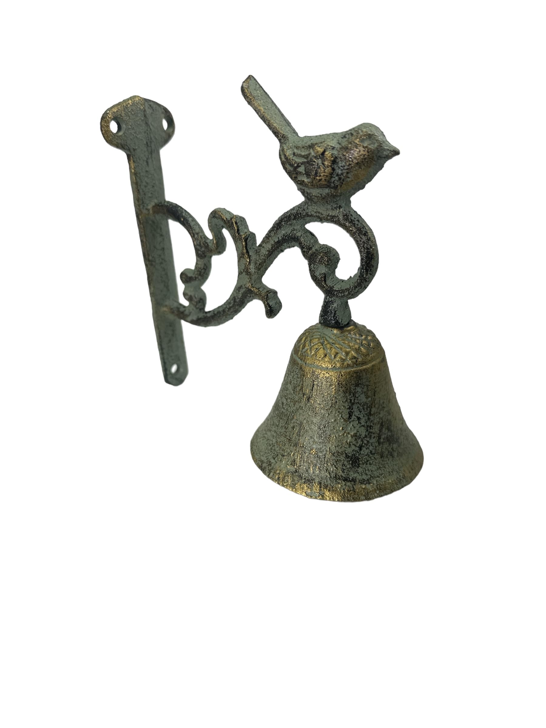 TLT Unique Cast Iron Songbird Bell (Turquiose & Copper Patina Finish)