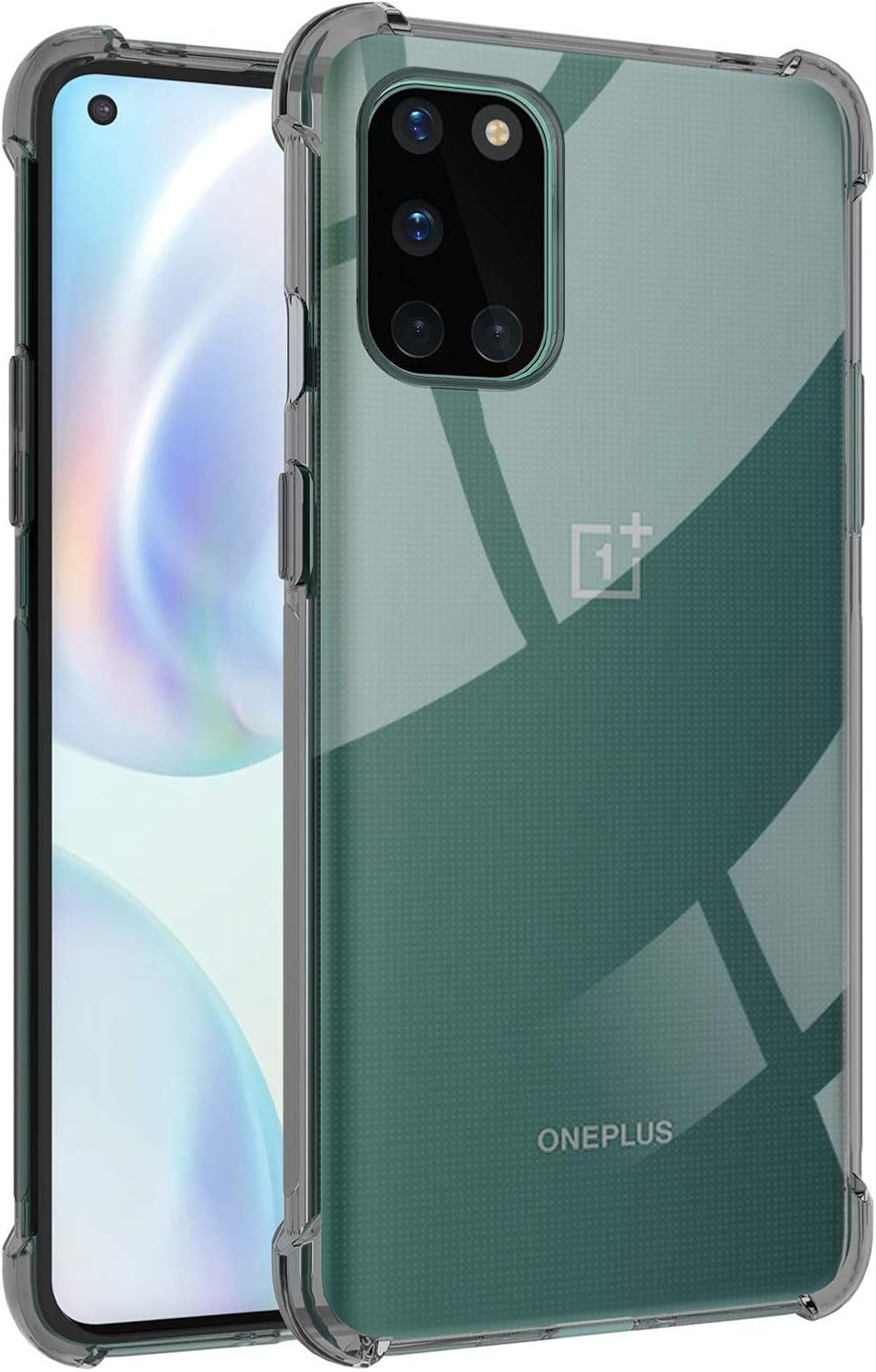 ORNARTO Case for OnePlus 8T 5G, Crystal Clear Slim Protective Cover with 4 Reinforced Corners Bumper Flexible Transparent TPU for OnePlus 8T 5G(2020) 6.55"