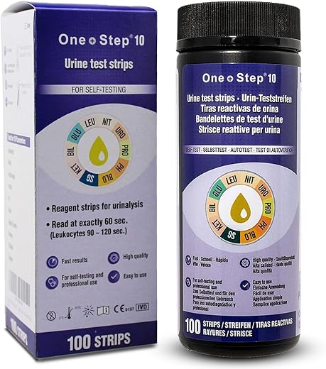 10 Parameter Urine Strips | Dipstick Tests | 100 Test Strips