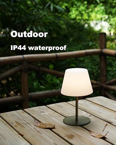 Miniatura 6 de Lámpara de mesa inalámbrica recargable, funciona con pilas, impermeable, portátil, táctil, regulable, altura ajustable, para el hogar, dormitorio,