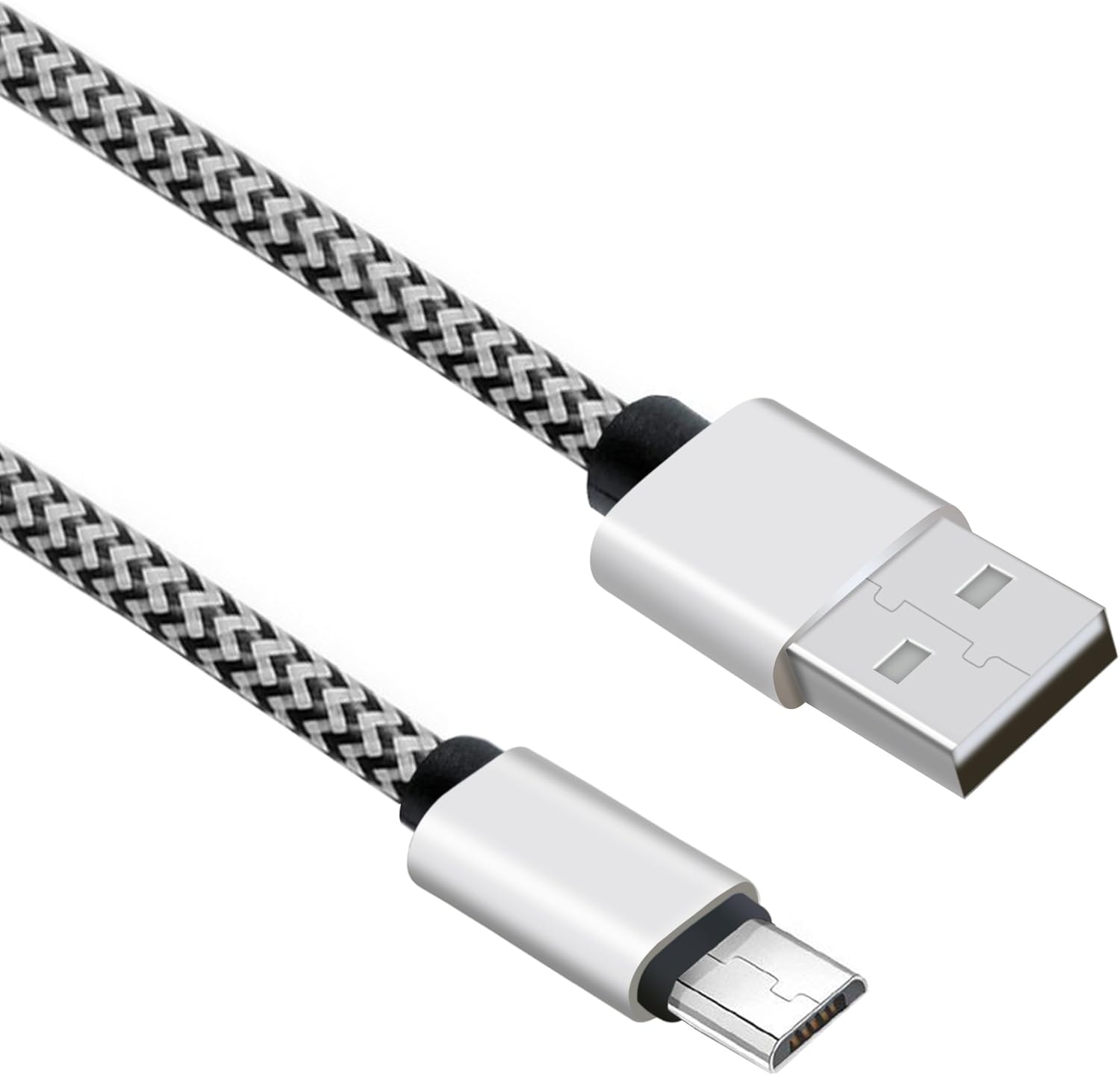 Suреr Chеар 🛒 USB Cable Micro USB Cable 3Pack 3ft 6ft 10ft by Ailun High Speed 2.0 USB A Male to Micro USB Sync Charging Nylon Braided Cable for Smartphone Tablets Various Lengths Silver and Blackwhite