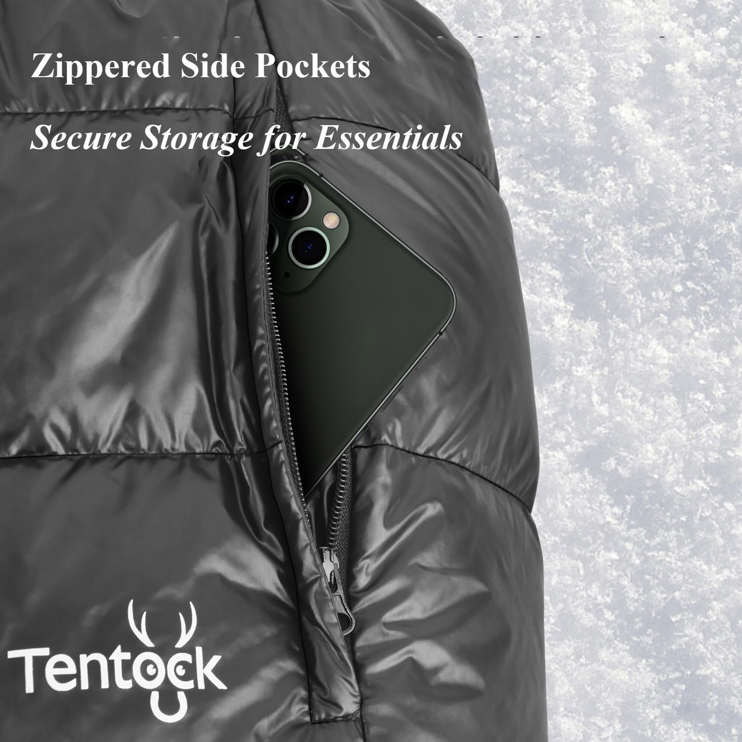 Tentock Winter Down Pants Pantaloni Invernali in Piumino Caldi Pantaloni da Neve Comprimibili Pantaloni Sportivi da Campeggio All'aperto Down Taddea Pants