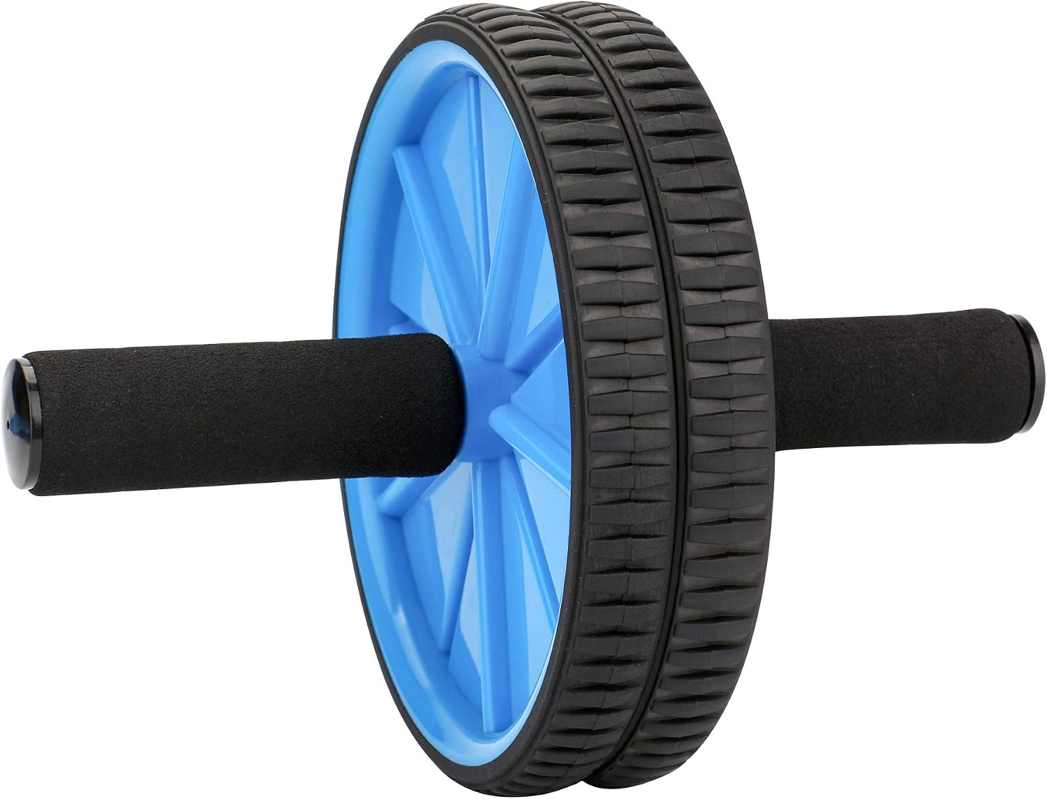 REEHUT Ab Wheels, Abs Roller Wheel for Core Exercise with Dual Wheels and Comfy Foam Handles - Easy Assembly, Great for Abdominal Workout with Knee Pad (Blue)