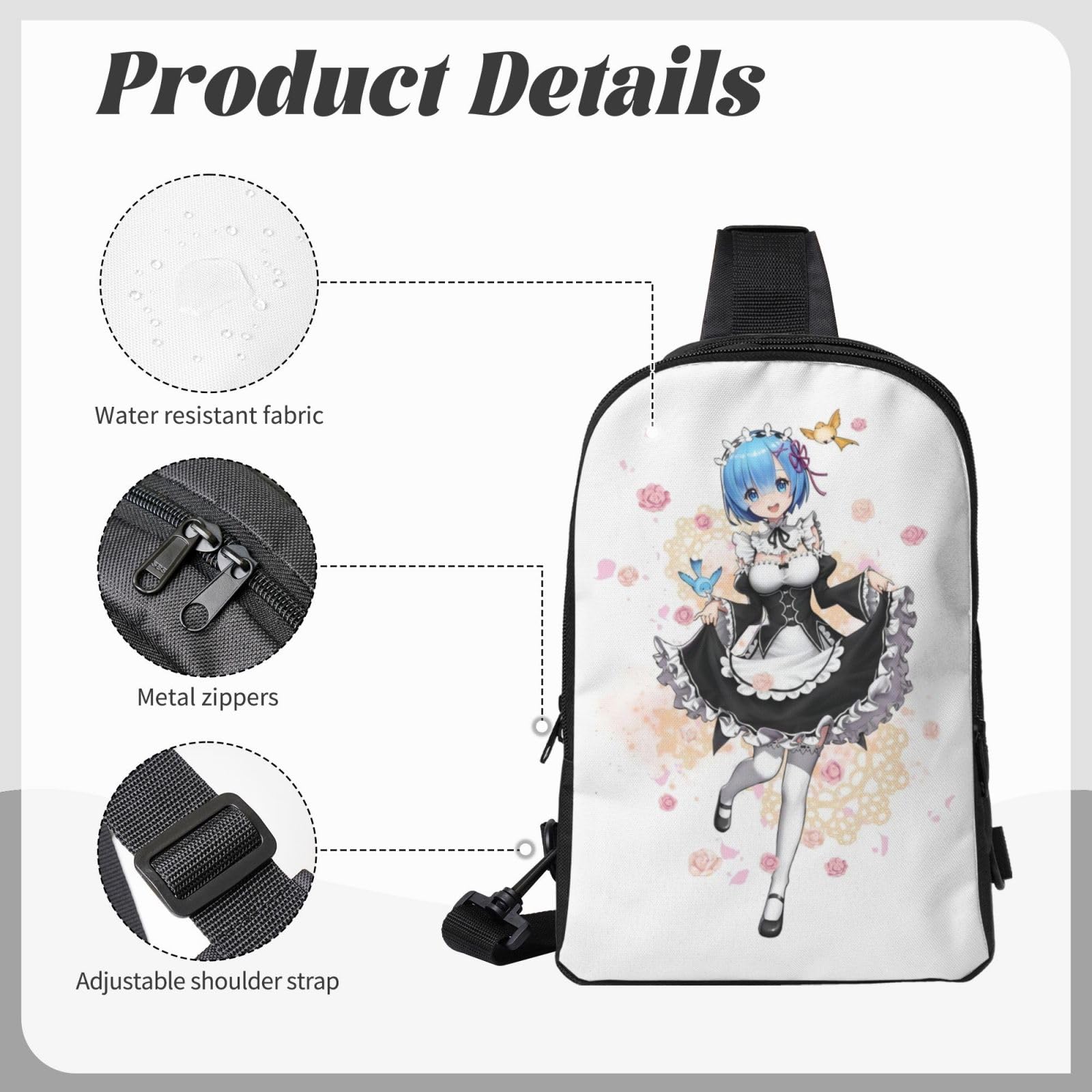 Re:ゼロから始める異世界生活 レム プレミアムボディバッグ Amazon.co.jp: 斜め掛け ボディバッグ Reゼロから始める異世界