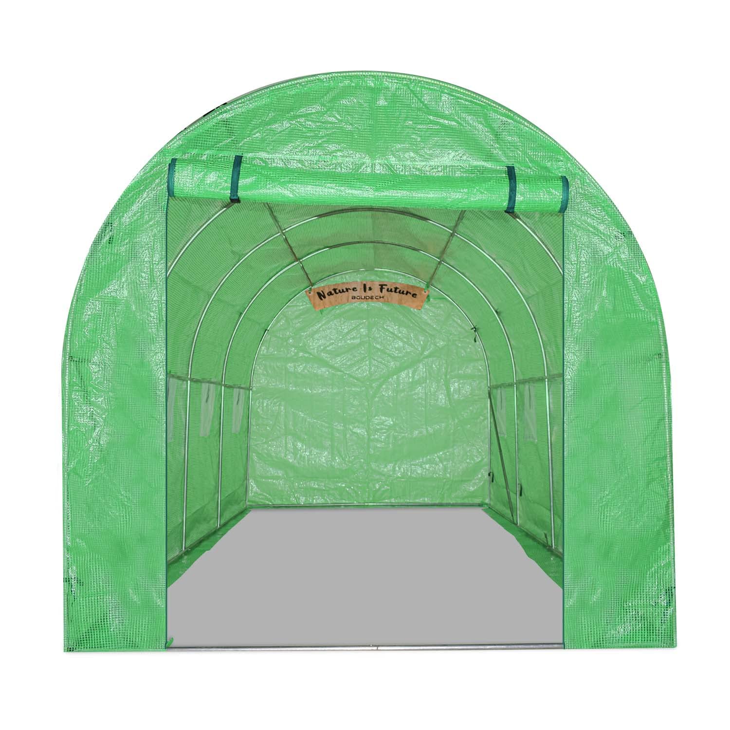 Invernadero de cultivo de 2,5 x 4 m, invernadero de jardín con estructura de túnel de acero galvanizado y cobertura de polietileno reticulado. Greenhouse de 10 m², 250 x 400 x 190 cm