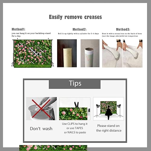 Miniatura 5 de LTLYH Fondo de fotografía de flores de 7 x 5 pies, decoración de boda, fiesta de té, despedida de soltera, telón de fondo de valla de hojas verdes,