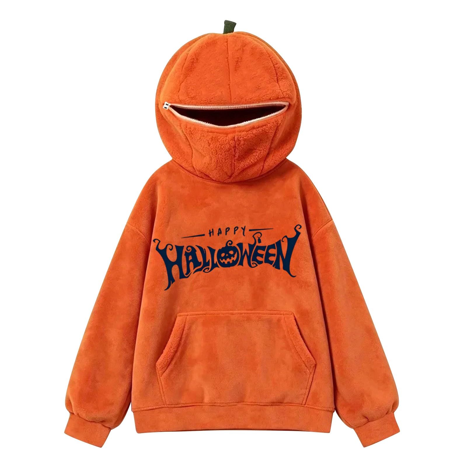 Sudadera con capucha de calabaza de Halloween para niñas