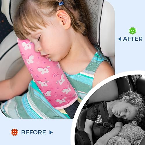 Miniatura 30 de COOLBEBE Correas de asiento de automóvil para bebés y niños, fundas de cinturón de seguridad súper suaves para todos los asientos de Negro