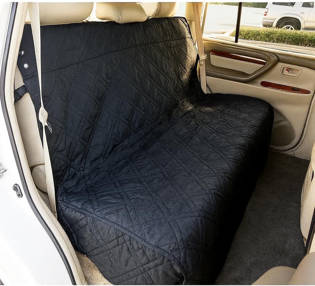 Formosa Covers Deluxe Quilted and Padded Back Seat Cover Protect Your SUV or Truck Back Trunk Space - Grey - Universal Size 52" W x 93" L