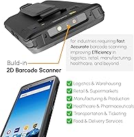 Vista 4 de Rayoungtek Robusto Android escáner de código de barras portátil computadora móvil 1D 2D QR Code NFC lector IP66 4G WiFi 6.0 "pantalla táctil