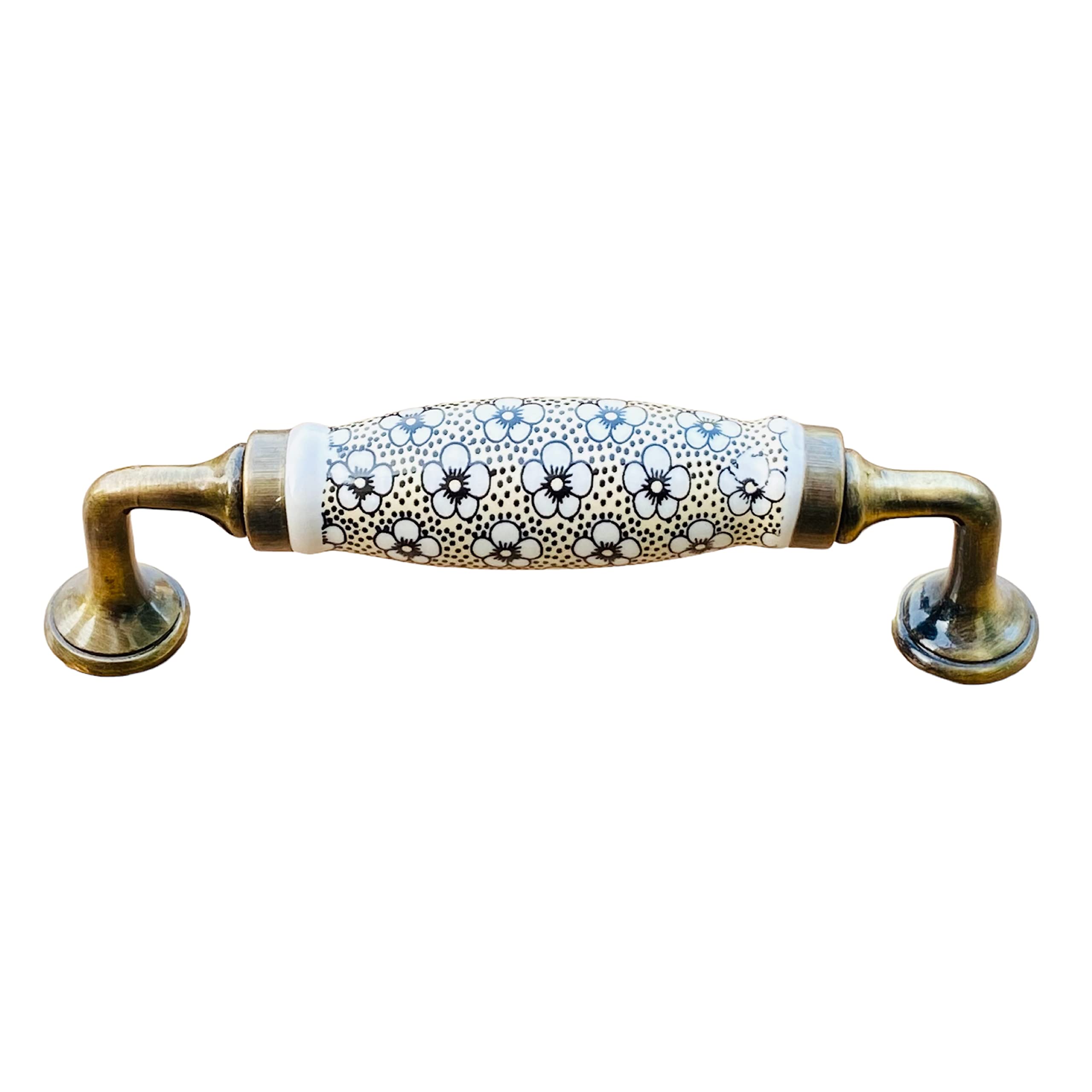 Maison Belle Ceramic Door Handle Gold Antique Finish - Scratch Proof 100% (Size 6 Inch, Hand Painted) (2) (B0BQF1J7JG) Amazon Price History, Amazon Price Tracker