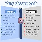 Kids Smart Watch for Boys Girls, Smart Watch for Kids with 19 Sports Modes Pedometer 14 Learning Games Alarm Clock Calculator 12/24 hr Educational Gifts Toys for Ages 4-12