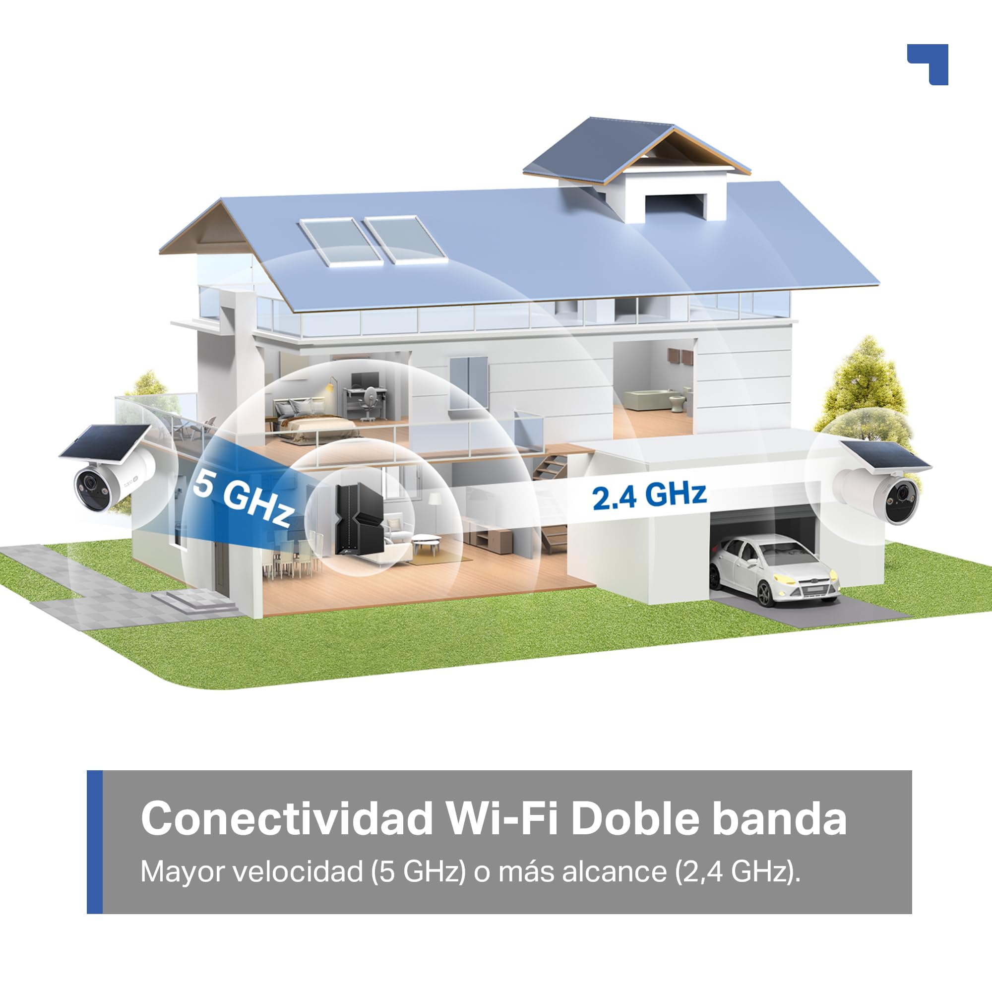 Tapo C465 - Cámara vigilancia WiFi Exterior, 4K, Paneles solares Integrados | Detección de Movimiento, Personas, Mascotas y Vehículos. Con Panel Solar. Visión Nocturna. IP65. App Tapo.