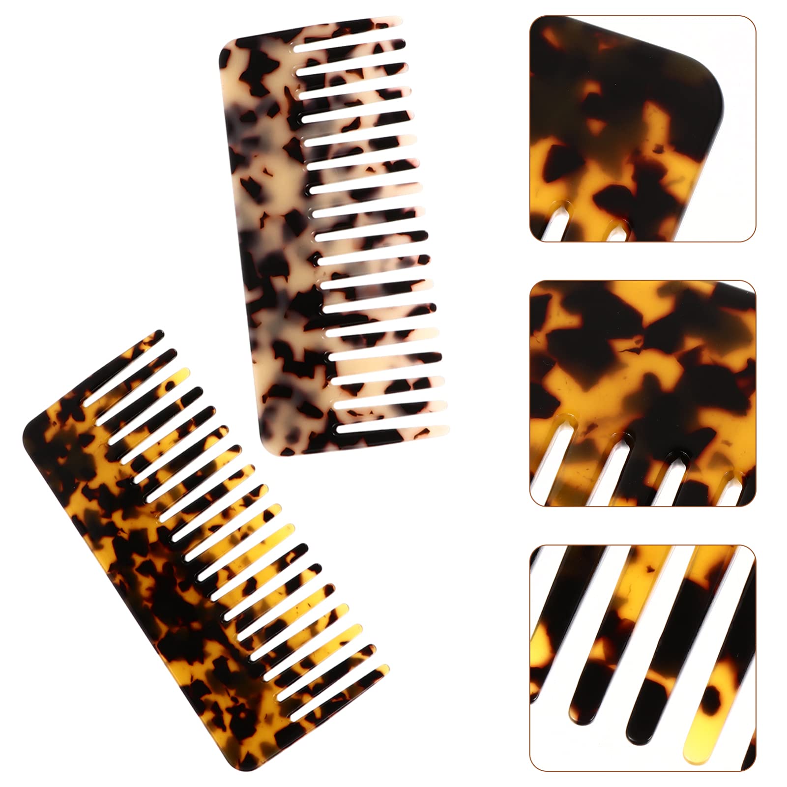 FRCOLOR 6stücke Anti-statik Kämme Aus Acetat Grobzinkige Haarstyling-kämme Für Friseure Und Hausgebrauch Für Glattes Und Lockiges Haar Hitzebeständig Und Hautfreundlich
