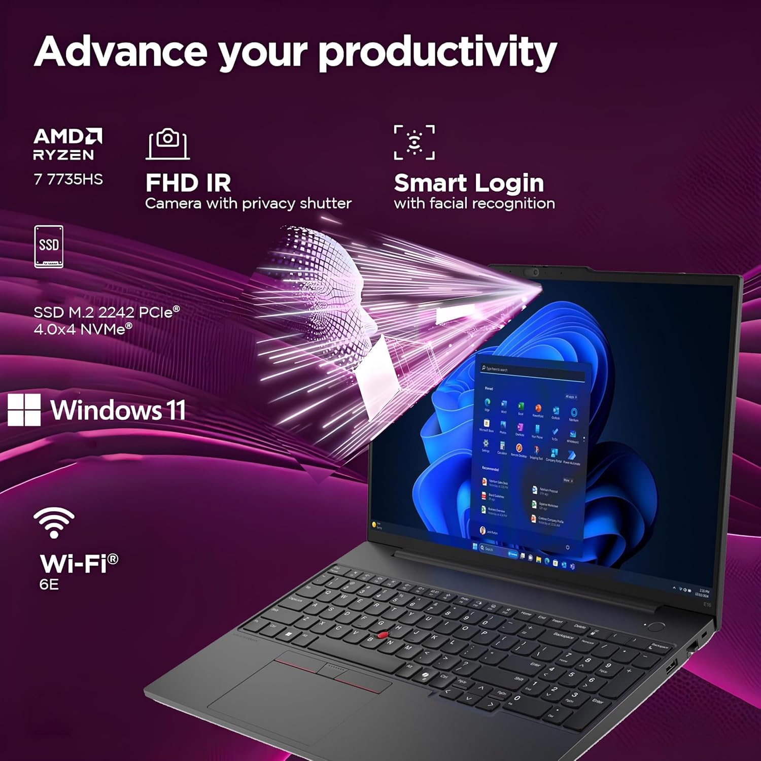 Amazon.com: Lenovo ThinkPad E16 Gen 2 16 FHD+ Ryzen 7 7735HS 64GB