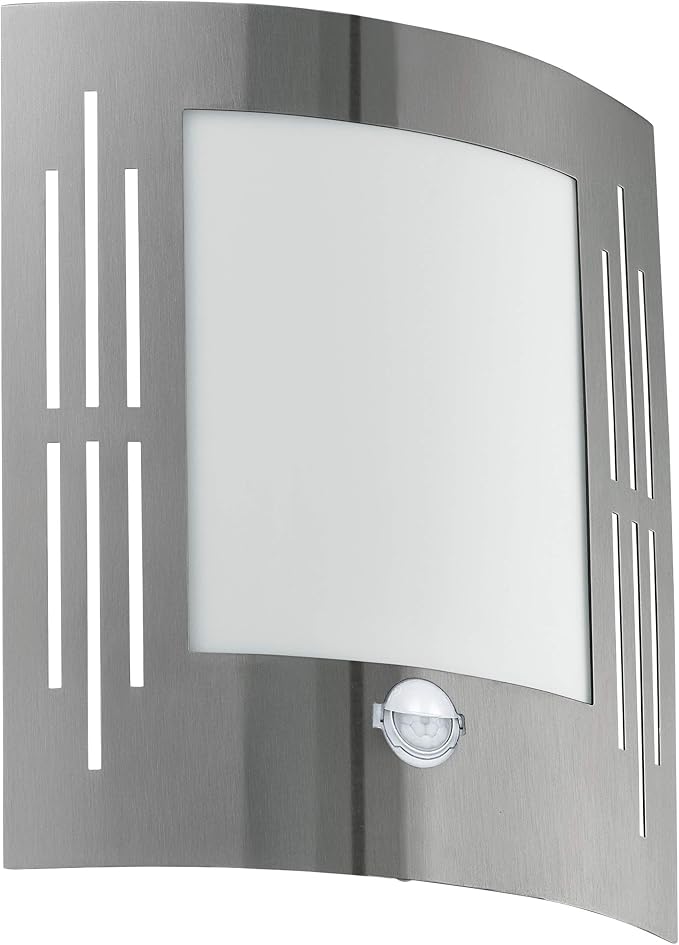 EGLO LED Außen-Wandlampe Infesto 1 – IP44, Edelstahl, 8,2W, Warmweiß, Für Garten & Terrasse