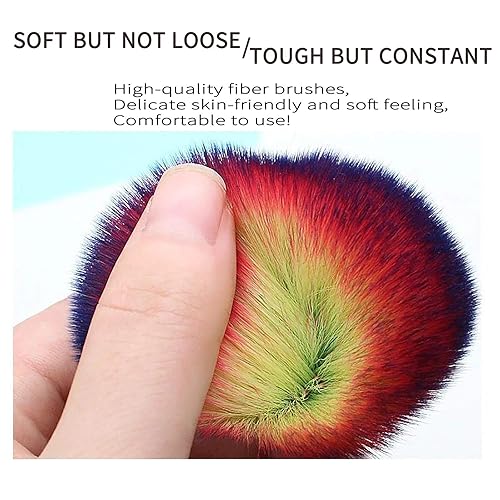 Miniatura 7 de Brocha mineral grande en polvo para arte de uñas, brocha de maquillaje, brocha de maquillaje y brocha para rubor para maquillaje diario (color)..