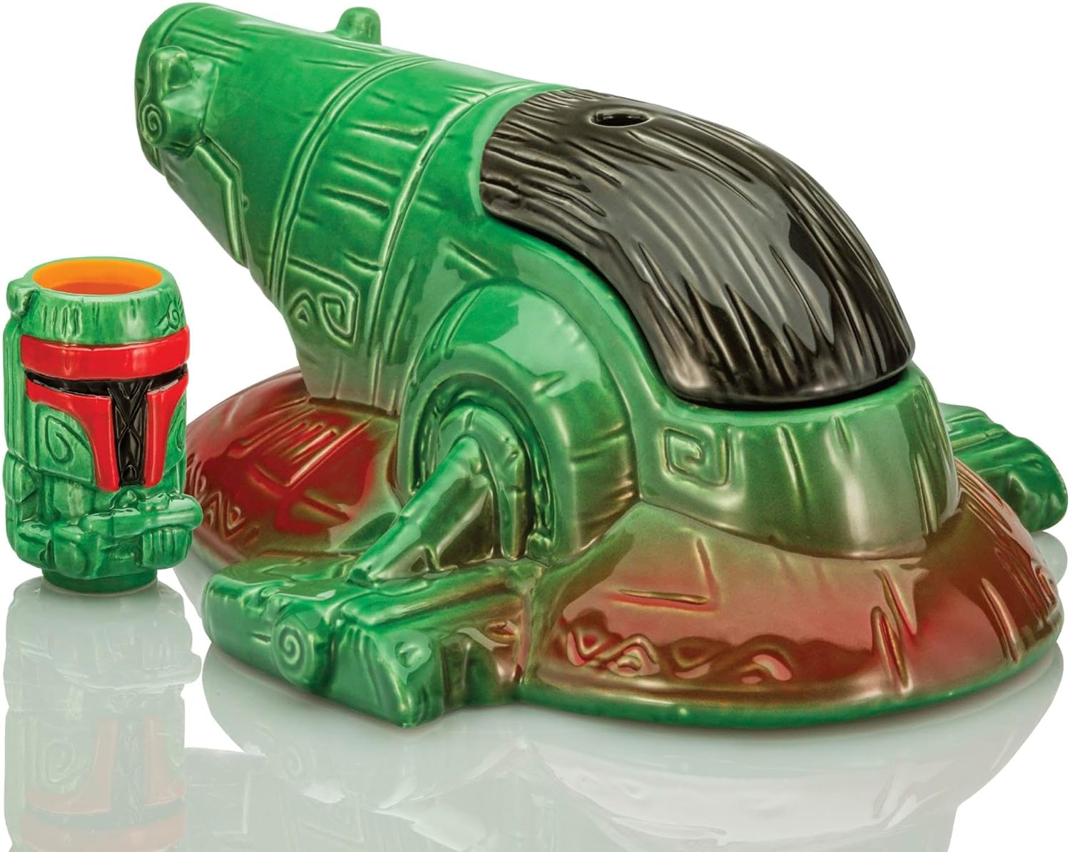 Geeki Tikis Star Wars Boba Fett's Firespray Starship 24-Ounce Punch Bowl Set With Mini Muglet Tumbler