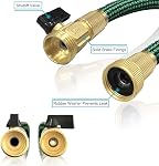 TheFitLife Tuyau de jardin flexible et extensible - Tuyau d'eau en latex avec tissu rétractable, raccords en laiton massif et buste, sans ink, léger, collapsible en suspension de tuyau (75 FT, Noir-vert)