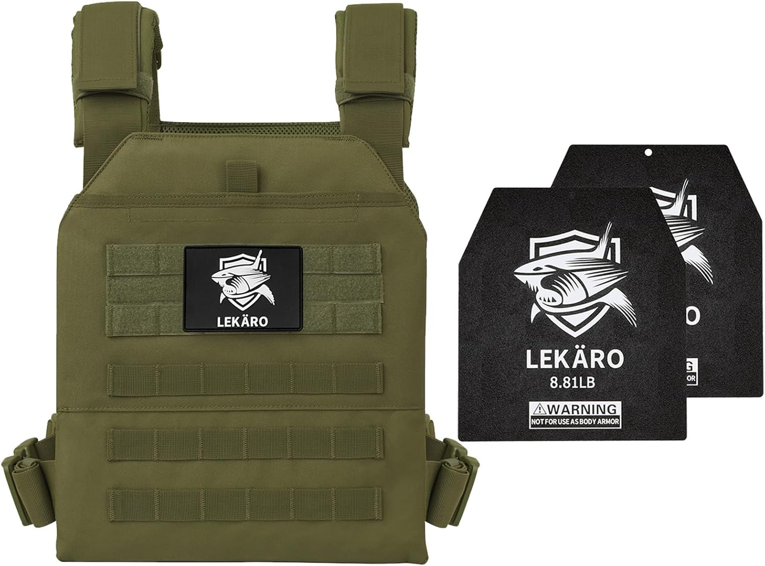 Adjustable Weighted Vest, Weights Vest Plates 8.81LB Pair for Weigh Vest, for Strength Training, Fitness, Running, Workouts WODs