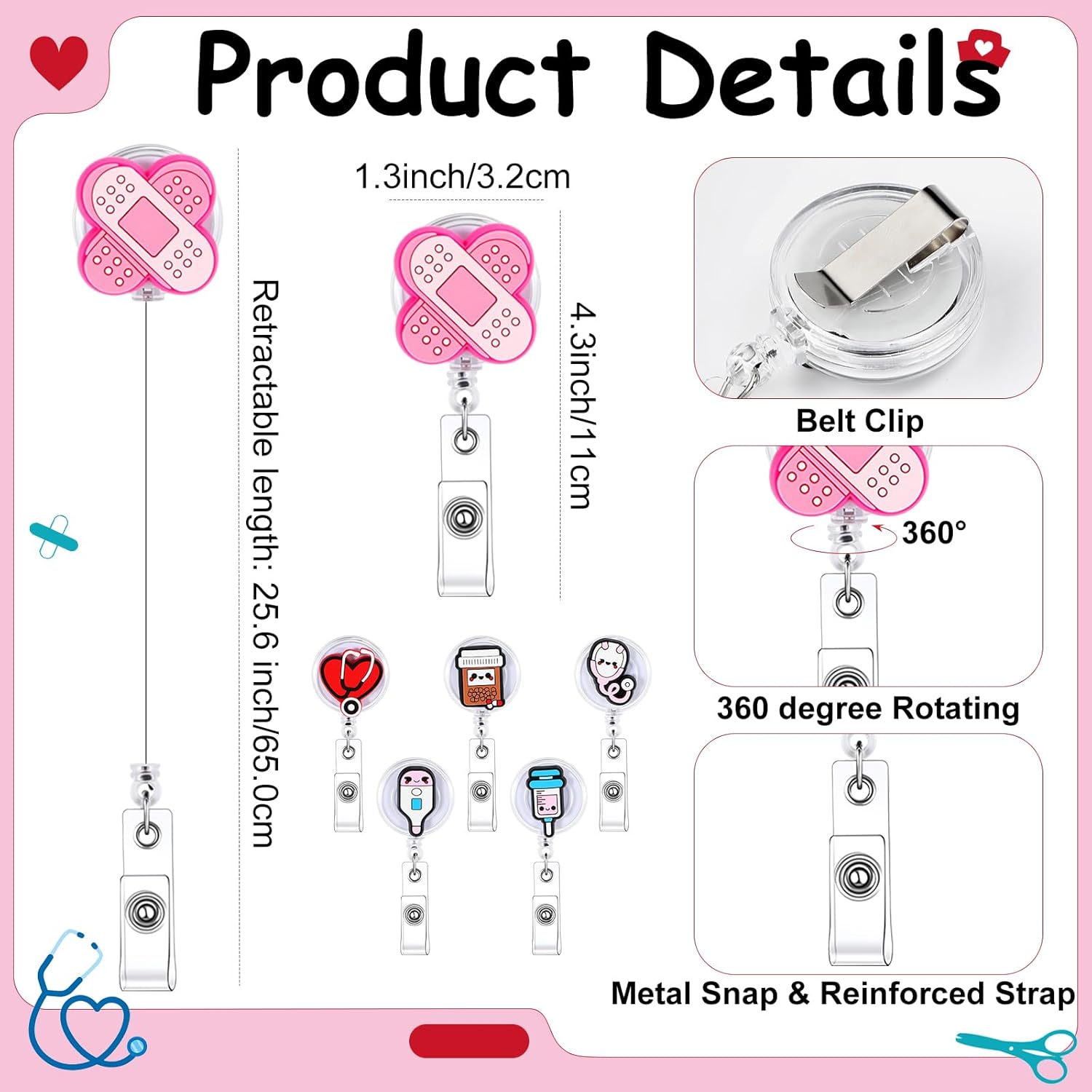 6 Sets Nurse Appreciation Gifts Bulk Nursing Week Party Favors Include Coffee Mugs Badge Reels Greeting Tags Gift Bags Ribbons for Retirement Graduation Birthday Gifts Decoration Supplies