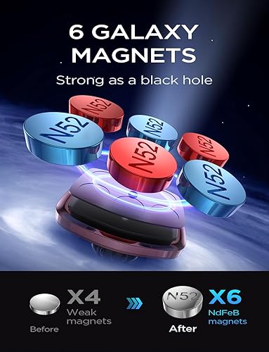 Miniatura 35 de LISEN Paquete de 2 soportes magnéticos para teléfono para tu automóvil, 6 imanes militares, soporte para teléfono celular, soporte de ventilación