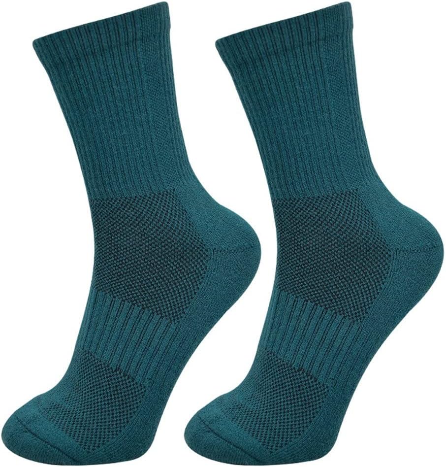 Wool Socks for Man Outdoor Thickened Sports Ski Socks Long-Tube Hiking Cushion Socks Warm(Gray)