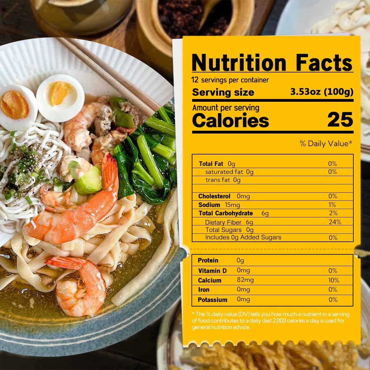 MOKI Oat Fiber Spaghetti＆Fettuccine, Gluten-Free, Low Carb, Noodles Rices, 12 Pack - 3.53 oz Each