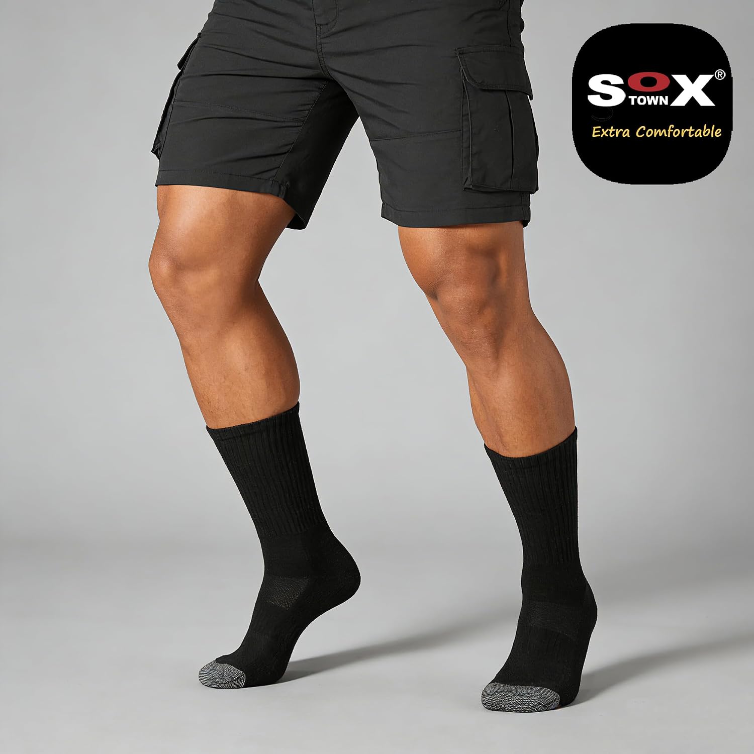 SOX TOWN Cushioned Crew Training Athletic Socks for Unisex Men Women Sports image 2