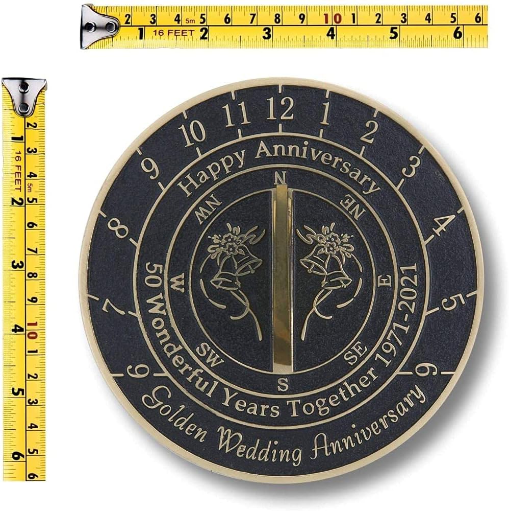 NauticalMart Golden Wedding Anniversary Sundial Gift