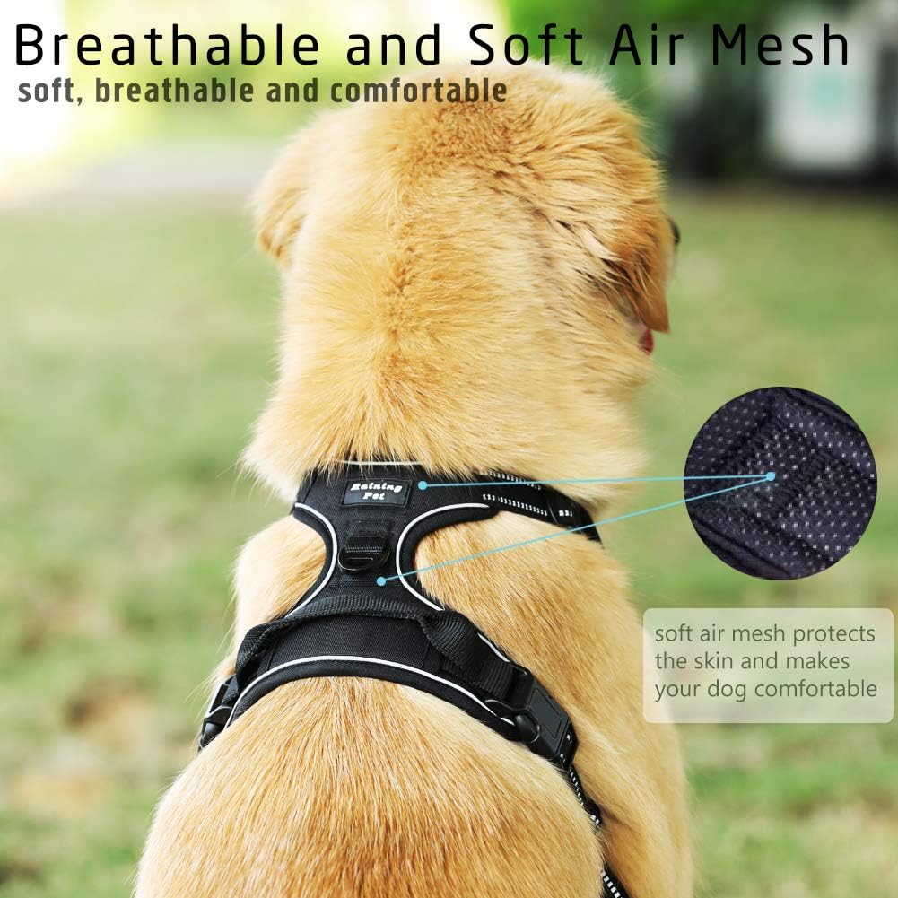 Raining Pet No Pull XL Dog Harness Dog Leash Set, Dog Vest Extra Large Dog Harness Large Breed