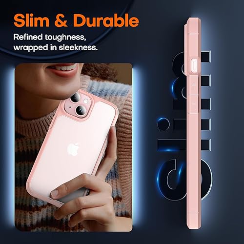 Miniatura 5 de TAURI Funda 5 en 1 diseñada para iPhone 15 Plus, no amarillenta con 2 protectores de pantalla de vidrio templado + 2 protectores de lente de cámara,