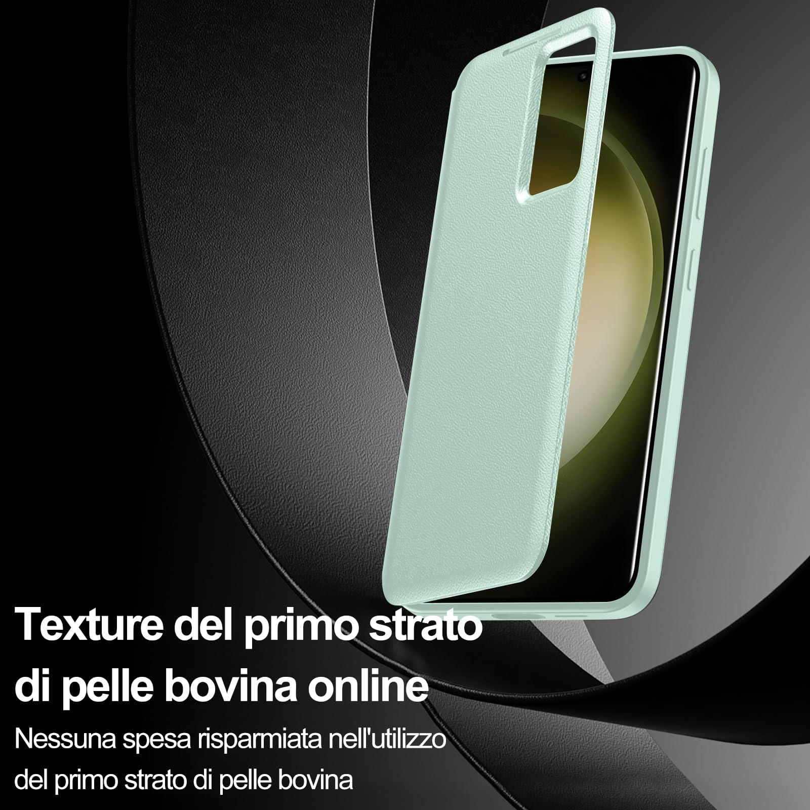 Cover per Samsung Galaxy S23 Ultra Custodia Portafoglio Pelle PU Wallet e Porta Carte Case Flip Libro Con Finestra di Visione Notifiche Cover Antiurto Custodia per Samsung S23 Ultra 5G Case