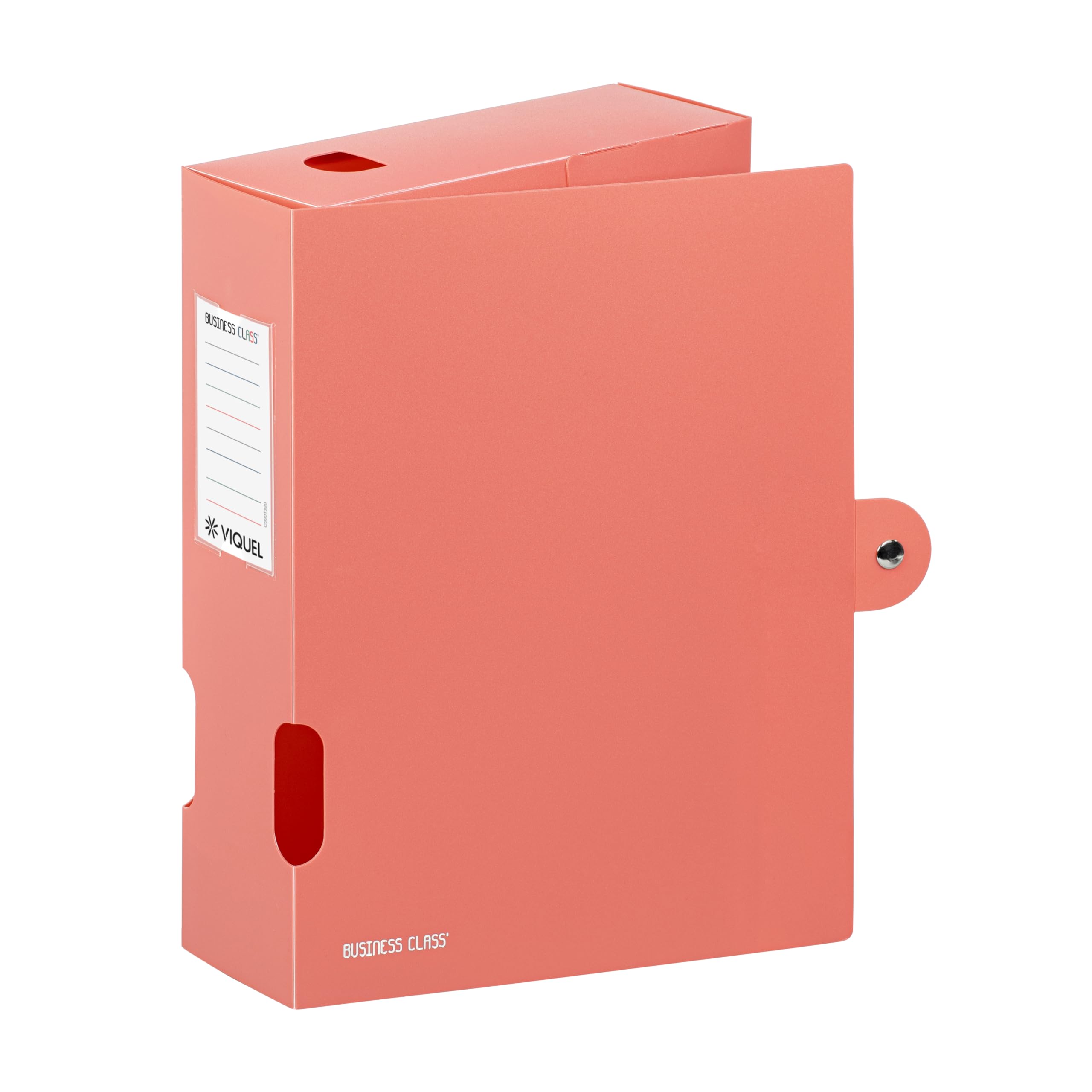 Viquel 6 Stück Aktenboxen aus Kunststoff Business Class, Rücken 8 cm, verschiedene Farben, A4, Modell Class Docs