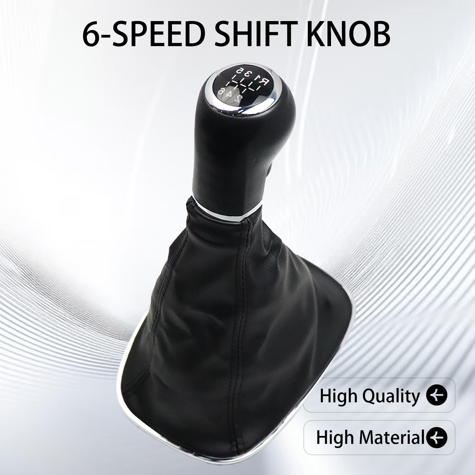 Pommeau De Levier De Vitesse 6 Vitesses Noir - Compatible Opel Corsa D & E (2006-2019) - Référence OE 009140093 / 19276456