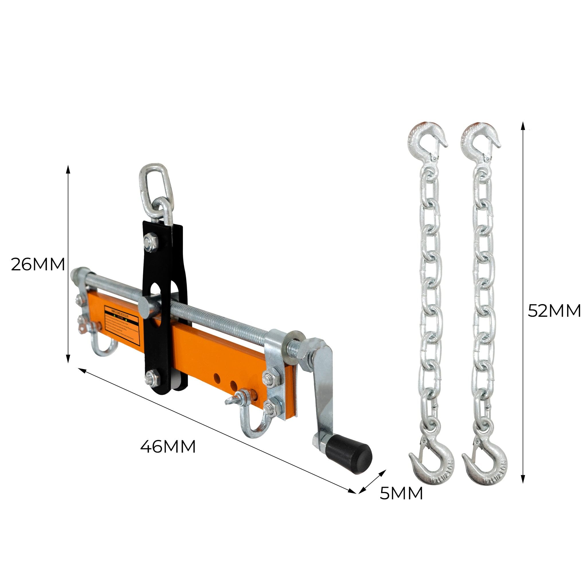 Set Grúa de Motor Capacidad 2 Toneladas + Equilibrador de Carga 900kg | Manilla de Bomba Hidráulica | 4 Posiciones de Brazo | Patas Plegables | Ruedas | Mango Ajustable p/afinar Centro de Gravedad