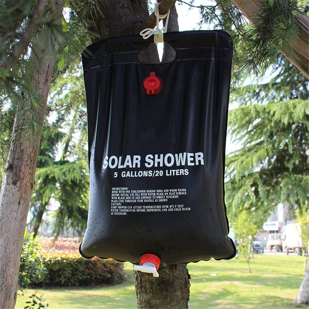 Douche Solaire 20 Litres Camping CROSS COUNTRY – Neuve (Sac, Tuyau, Crochet Inclus)