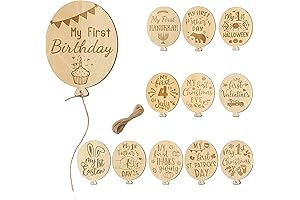 Baby Holiday Wooden Milestone Wood, Baby One Year Keepsake Photo Props Baby Shower Gifts