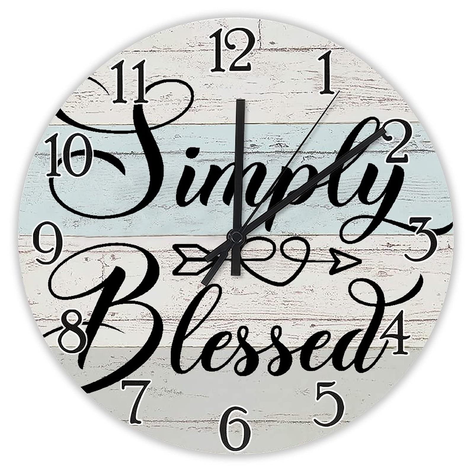 Cuisine horloge silencieuse ronde de 25cm Godblesssign idéale pour équiper un hôtel