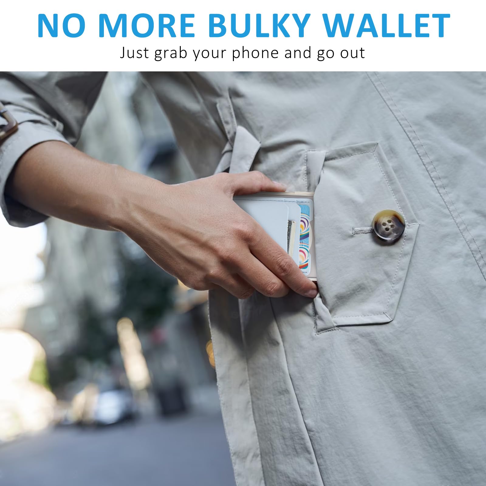 Fulgamo Cartera para teléfono Adhesiva, Paquete de 3 Soportes para Tarjetas de teléfono para Funda de teléfono, Cartera Adhesiva de Cuero para Tarjetas de crédito, Doble Bolsillo, calcomanía Trasera