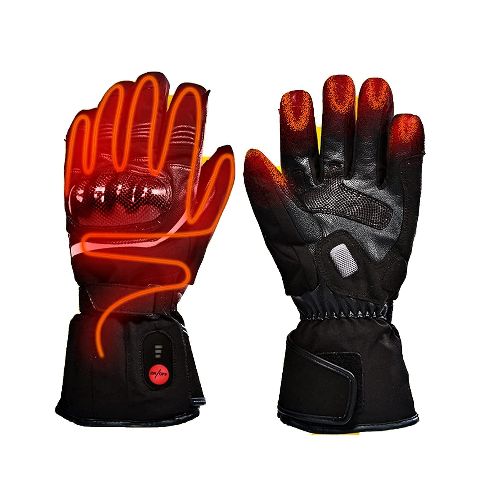 SBTXHJWCGLD Winter verwarmde fietshandschoenen, 3 verwarmingsniveaus touchscreen oplaadbare batterij aangedreven handwarmer handschoenen voor sport buitenshuis klimmen wandelen
