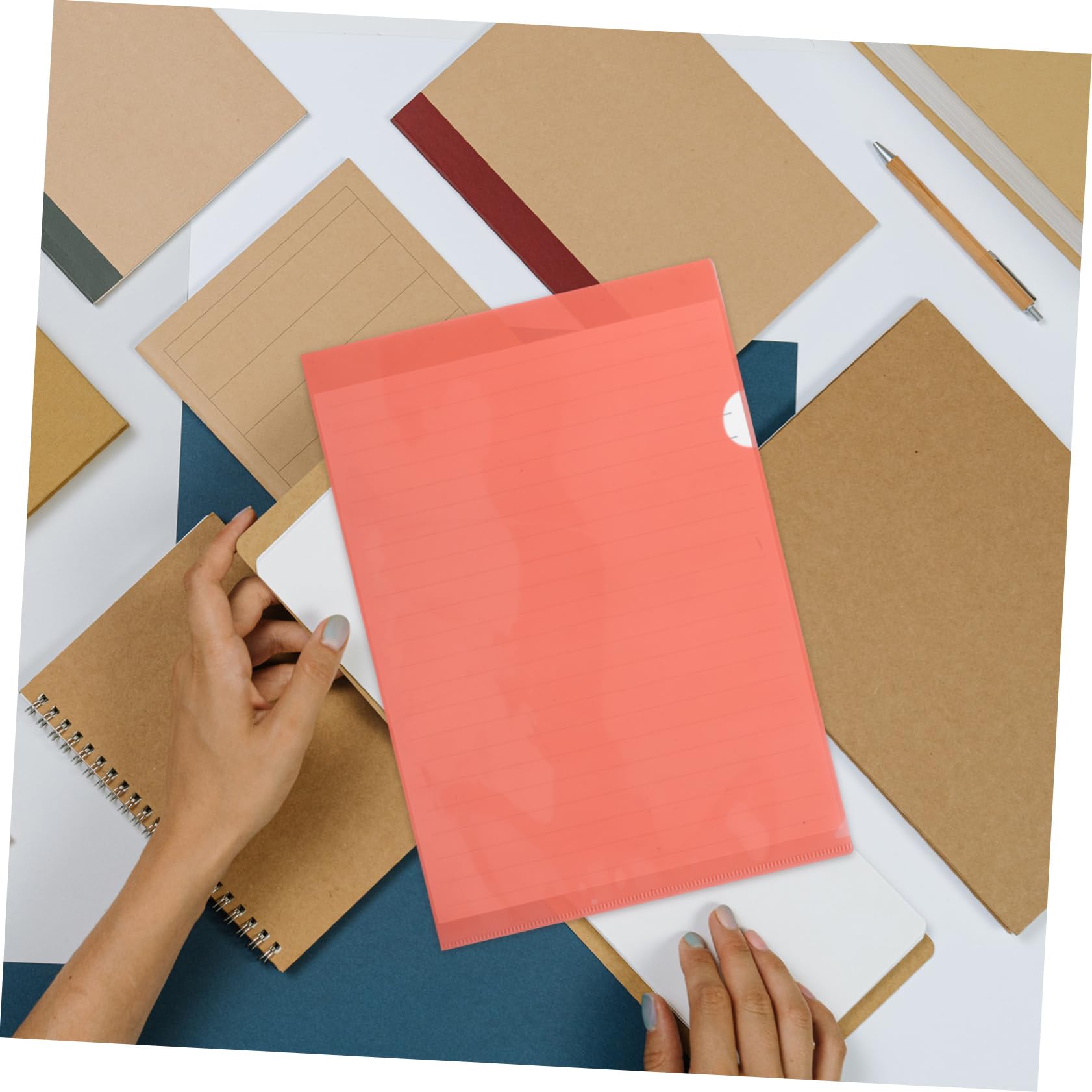 L-form Kunststoff Dokumentenmappe 36 Stück A4 für Ordnung | Klarsichthüllen, Einfache Gestaltung, Leicht und Tragbar, Mehrere Blätter, Büro Schule Unterwegs