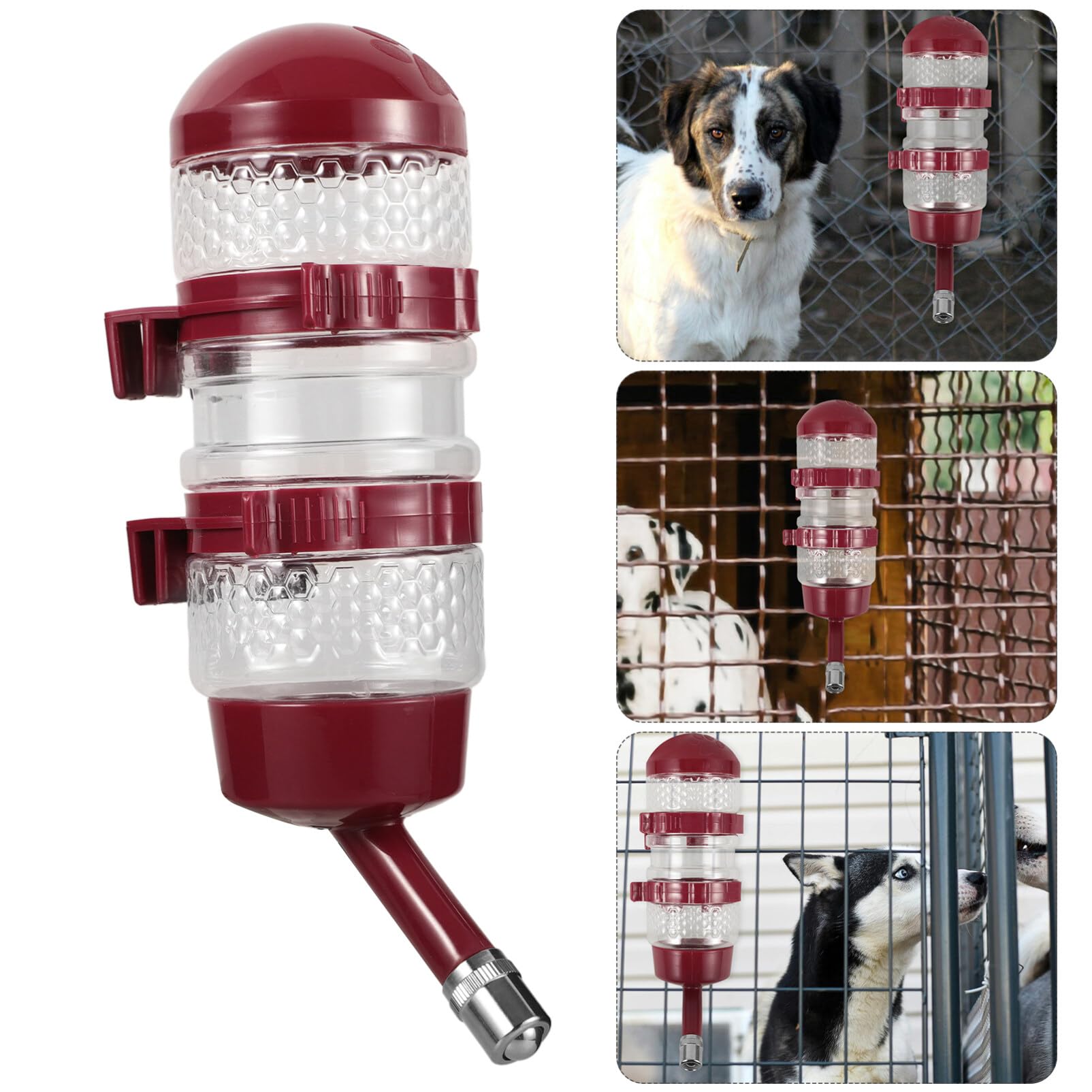 Milisten Pet Water Bottle Hanging Dog Water Dispenser Kennel Pet Cage Crate Feeder Dog Crate Water Bottle 500ml Dripless Pet Drinking Fountains for Cat - Image 2